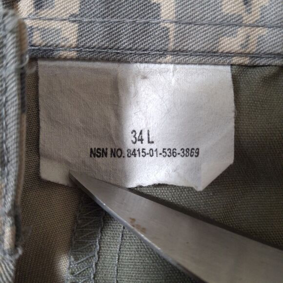 US Air Force ABU Utility Trousers Pants Mens 34x35 Green Beige Digital Camo - Picture 8 of 12